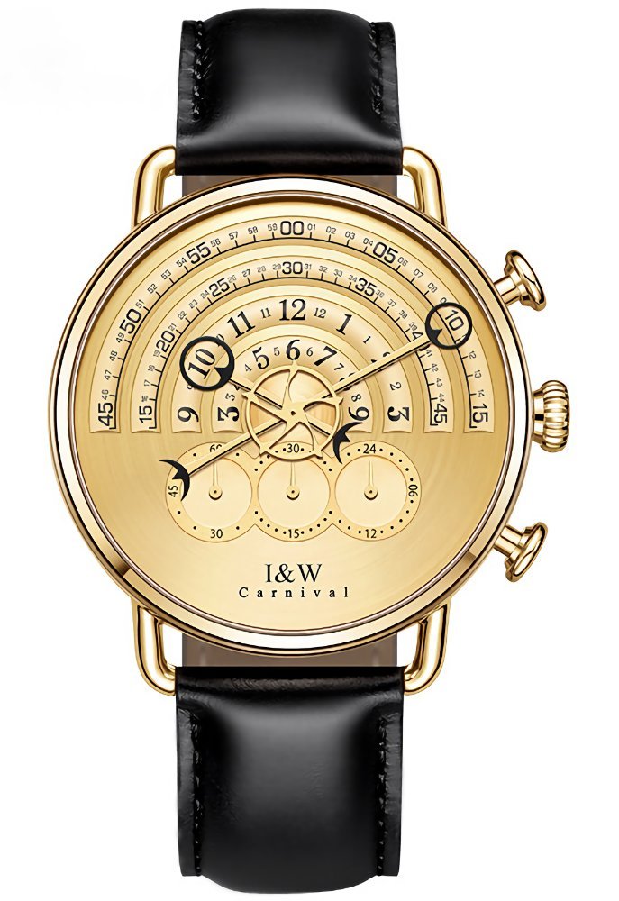 I&W Carnival ゴールド ブラック 腕時計 61PdB8g+8JL.jpg